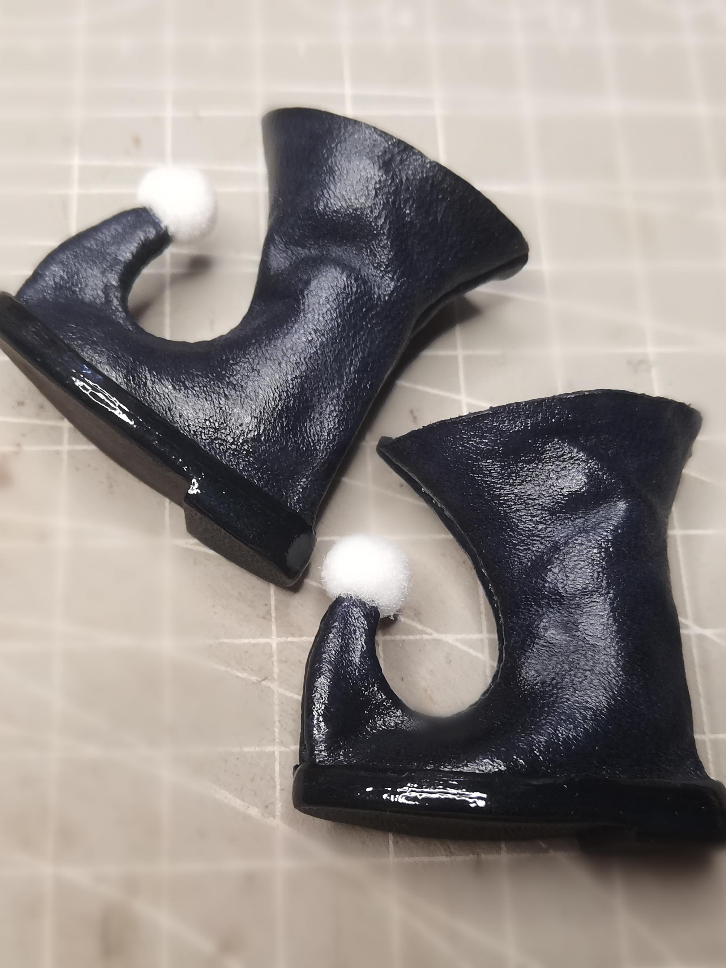 Handmade Shoes for Blythe/Obitsu, Clown Leather Shoes