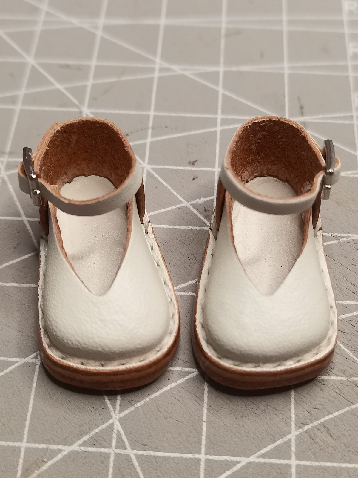 Handmade Shoes for Blythe, Square Toe Leather Shoes