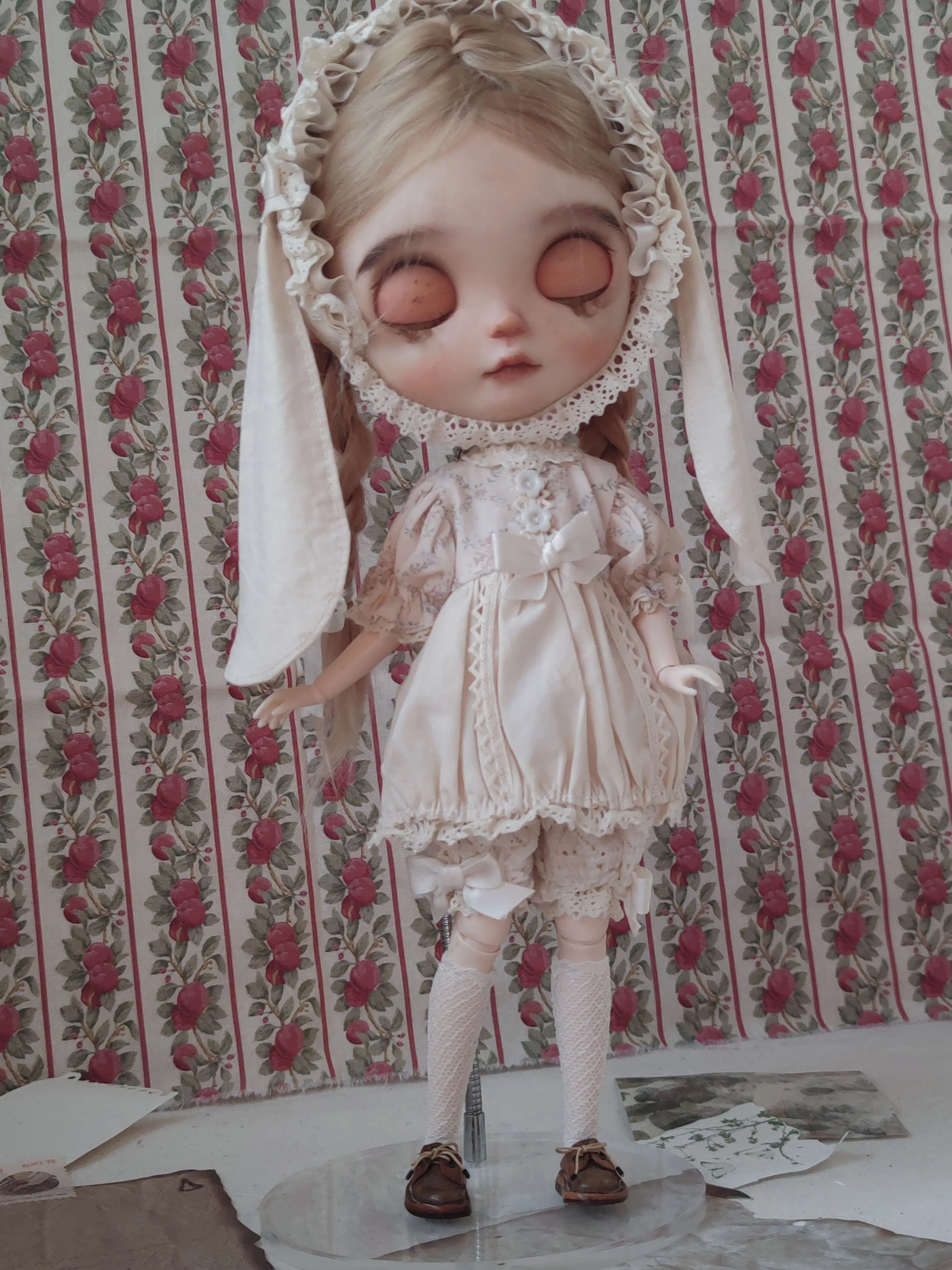 Lop Eared Bunny Blythe BJD Outfit - Handmade Doll Clothes - ToastDoll