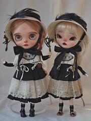 Black Vintage Tea Dyed Blythe Outfit | ToastDoll