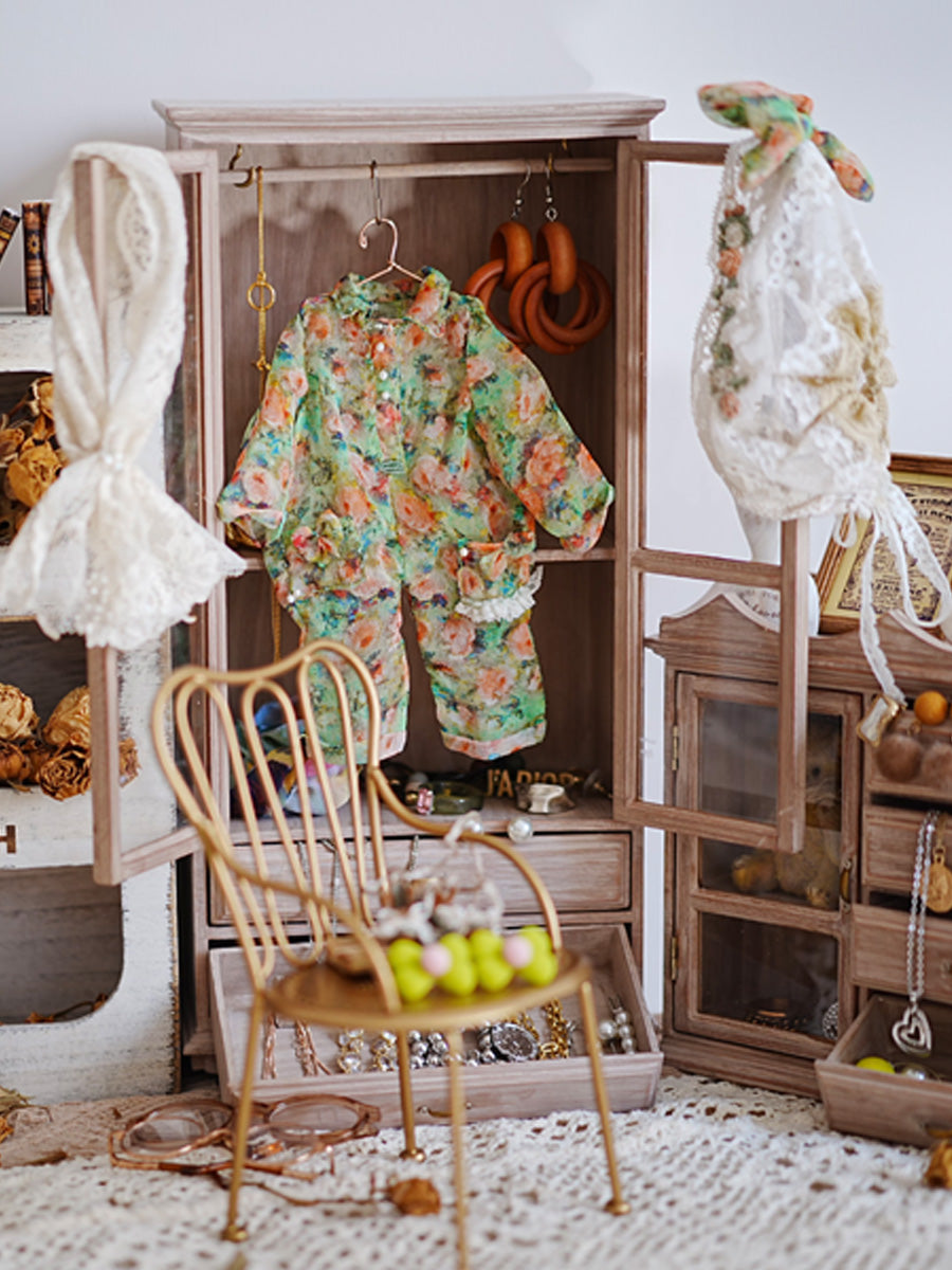 Handmade Outfit for Blythe/Obitsu, Rose Jumpsuit Suit