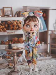 Handmade Outfit for Blythe/Obitsu, Sky Jumpsuit Suit