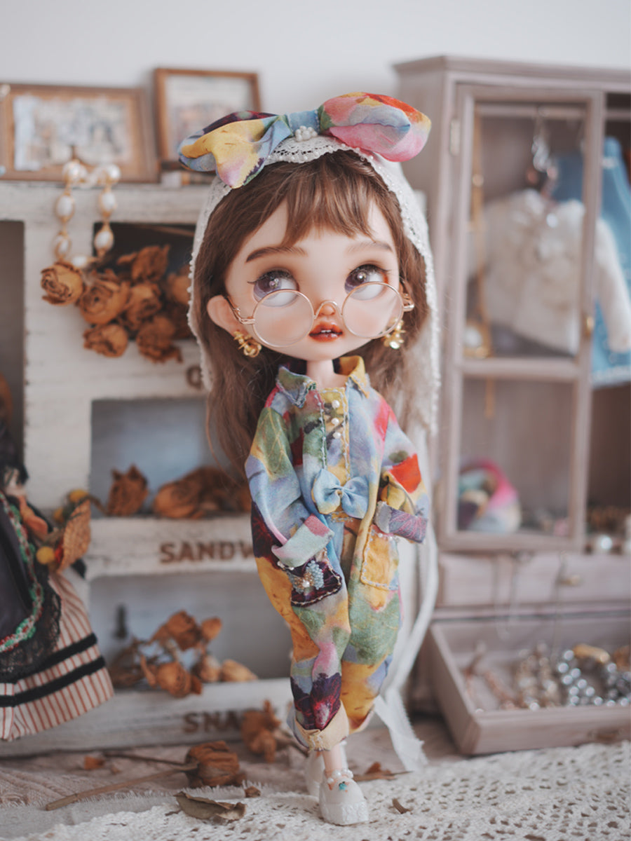 Handmade Outfit for Blythe/Obitsu, Sky Jumpsuit Suit