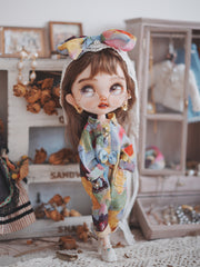 Handmade Outfit for Blythe/Obitsu, Sky Jumpsuit Suit