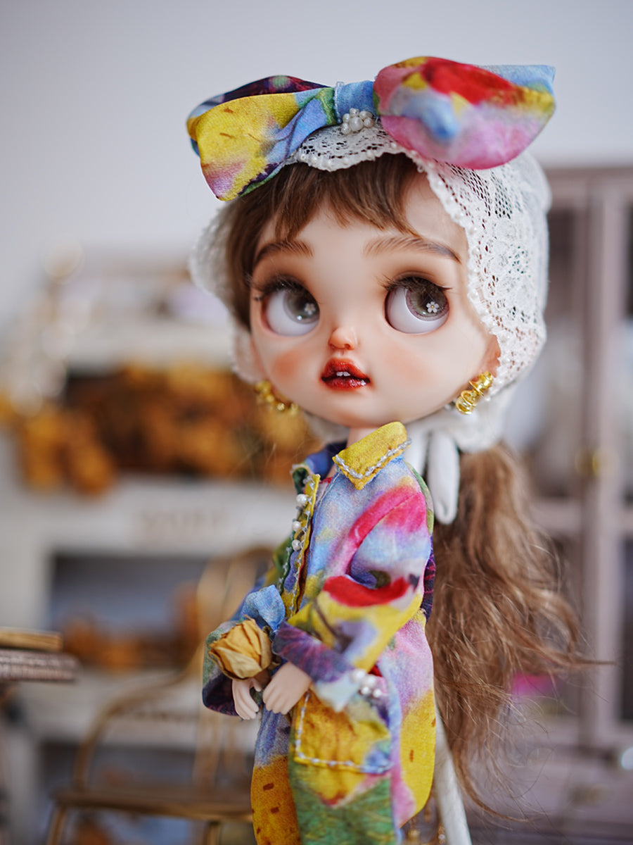 Handmade Outfit for Blythe/Obitsu, Sky Jumpsuit Suit