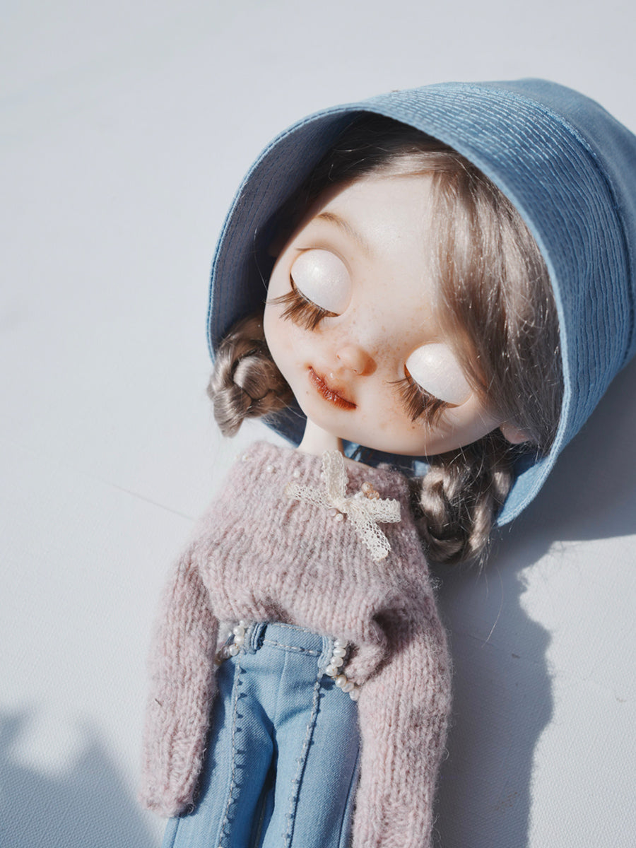 Handmade Outfit for Blythe/Obitsu, Sweater and Jeans Set