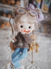 Handmade Outfit for Blythe/Obitsu, Sweater and Jeans Set