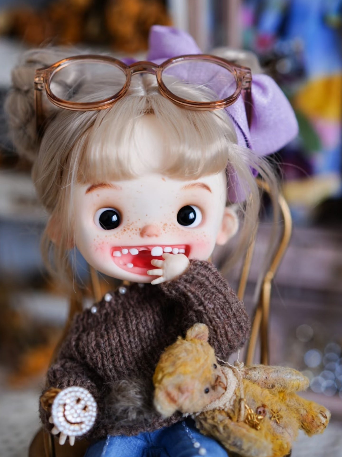 Handmade Outfit for Blythe/Obitsu, Sweater and Jeans Set