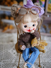 Handmade Outfit for Blythe/Obitsu, Sweater and Jeans Set