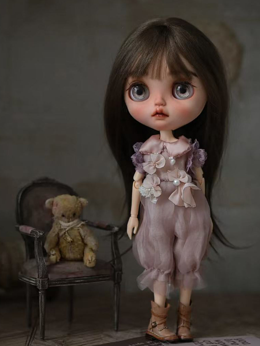 Handmade Outfit for Blythe/Obitsu, Vintage Romper Set