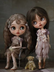 Handmade Outfit for Blythe/Obitsu, Vintage Romper Set