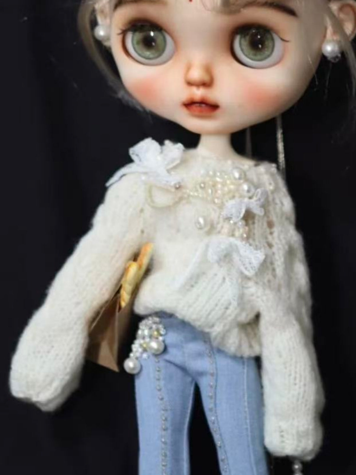 Handmade Outfit for Blythe/Obitsu,Sweater and Jeans Set