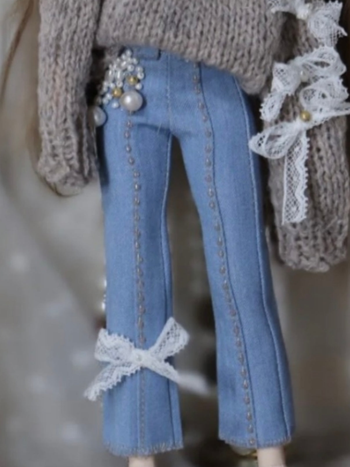 Handmade Outfit for Blythe/Obitsu,Sweater and Jeans Set