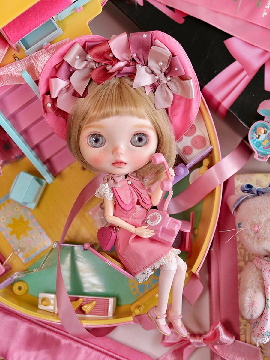 Effie Custom Blythe OOAK - Sweet Pink Doll - ToastDoll