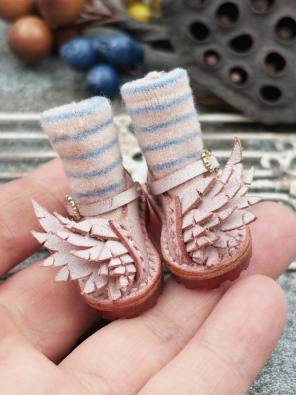 Handmade Shoes for Blythe/ Ob24/ Ob22/ Jacoosun, Winged Mary Jane