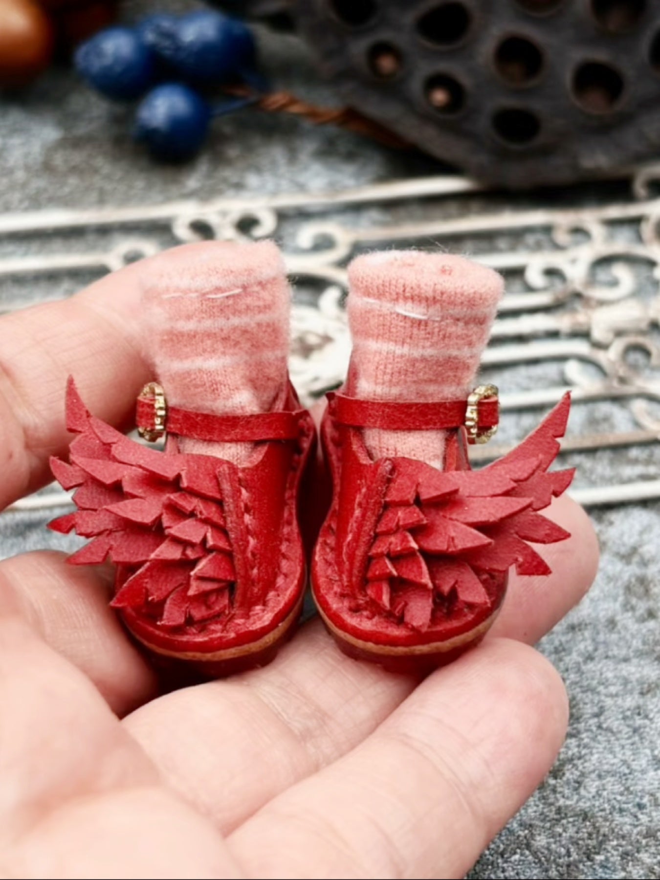 Handmade Shoes for Blythe/ Ob24/ Ob22/ Jacoosun, Winged Mary Jane
