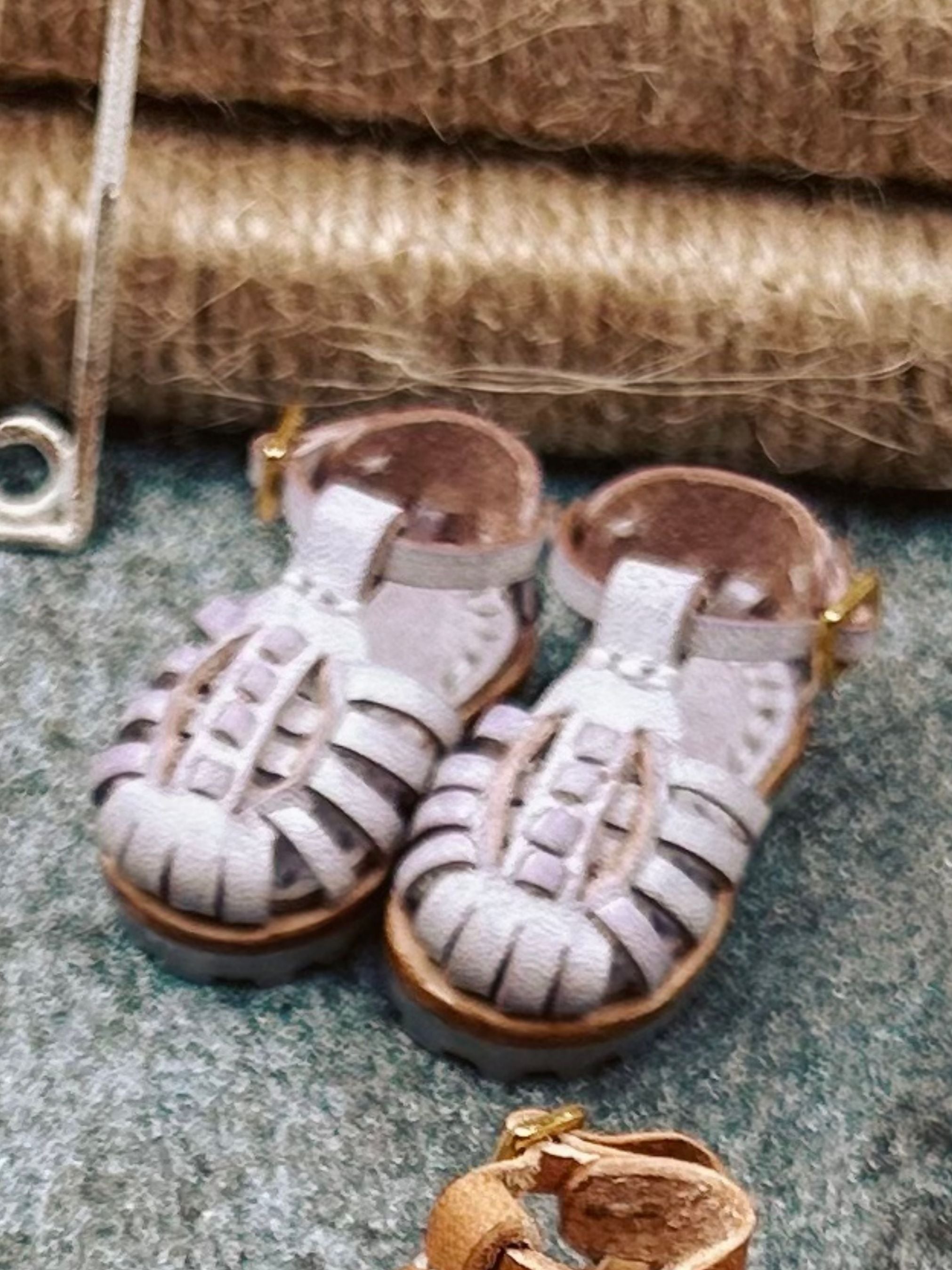 Handmade Shoes for Blythe/Obitsu, Leather Sandals