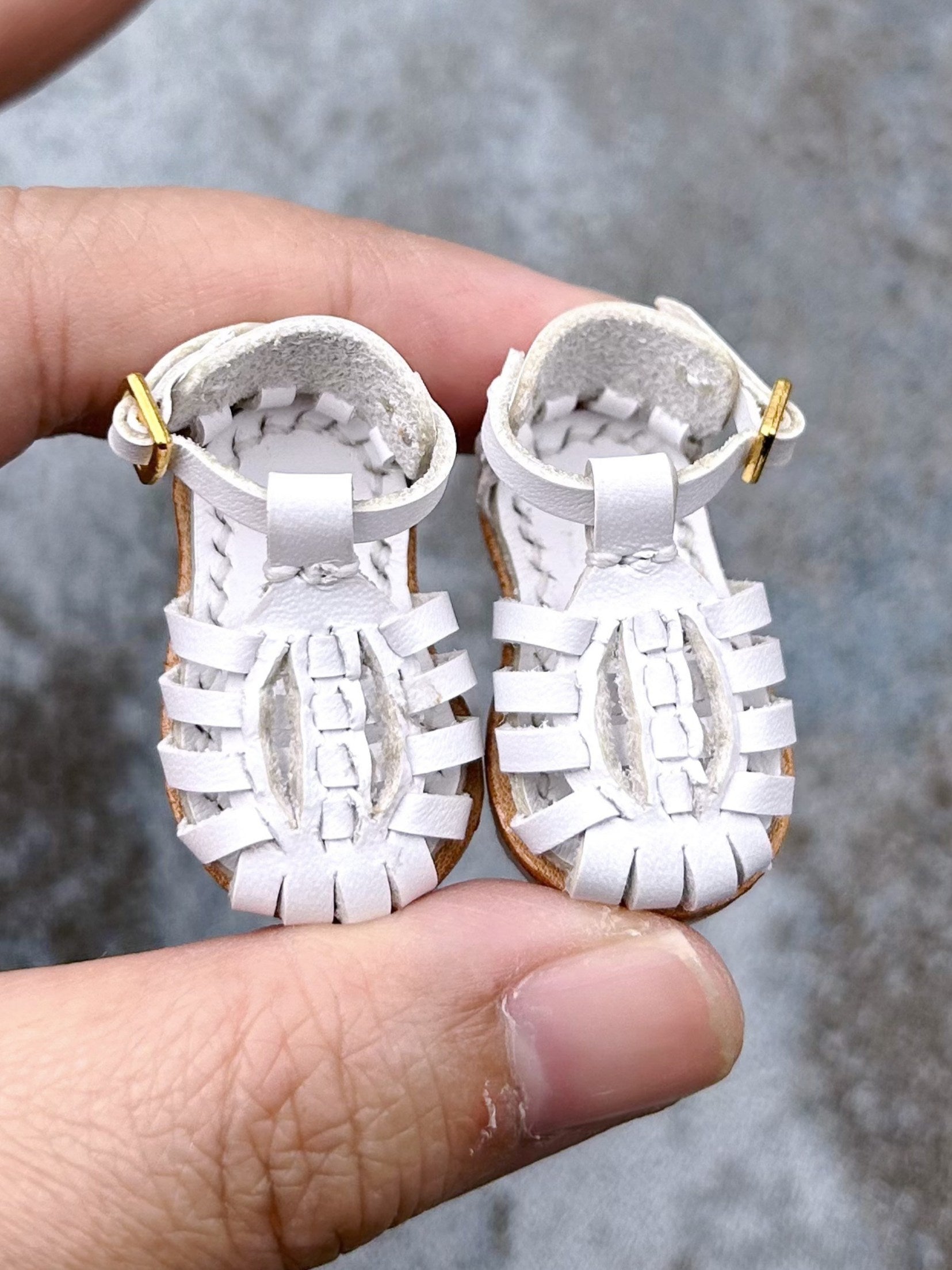 Handmade Shoes for Blythe/Obitsu, Leather Sandals