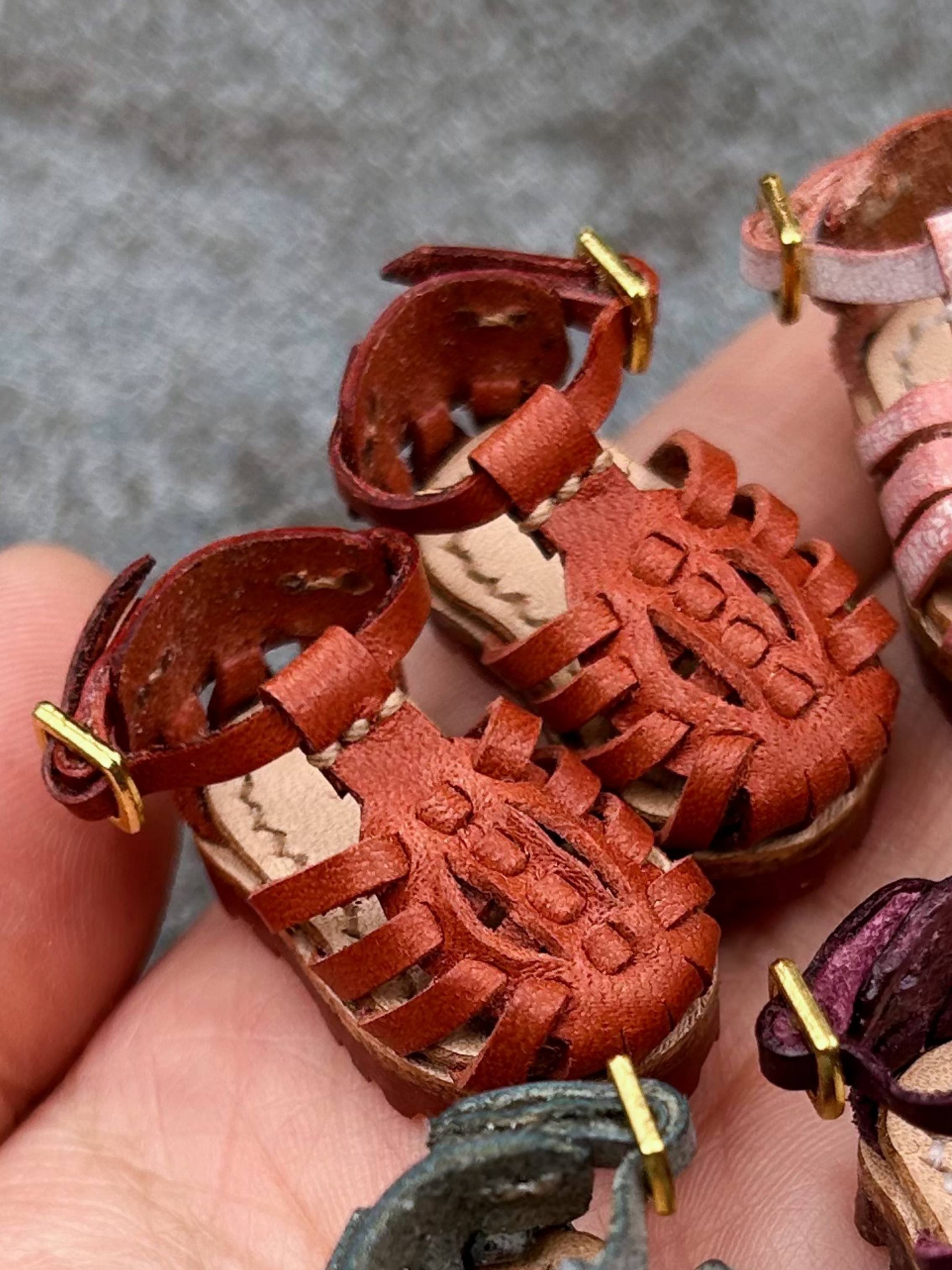 Handmade Shoes for Blythe/Obitsu, Leather Sandals