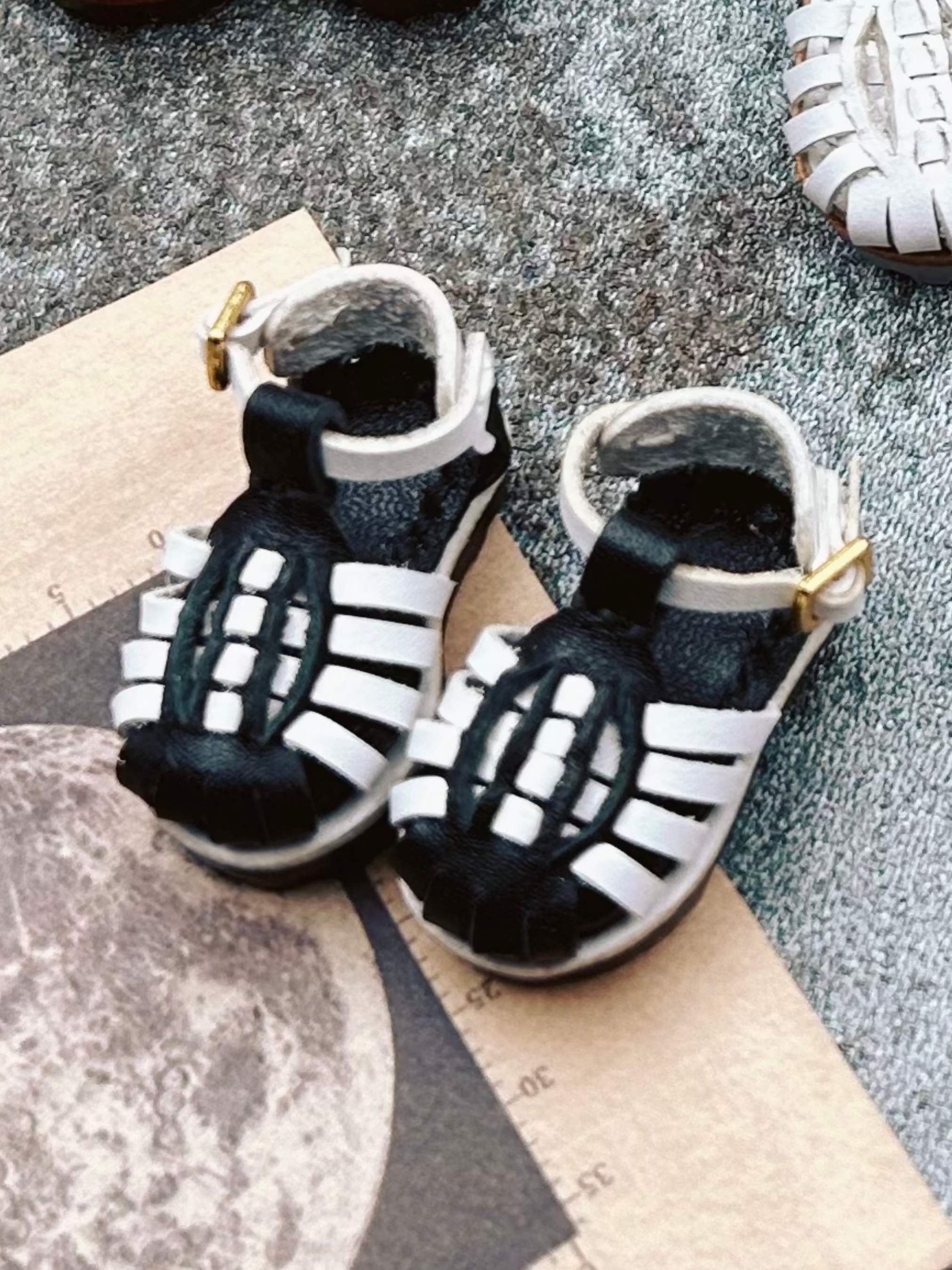 Handmade Shoes for Blythe/Obitsu, Leather Sandals