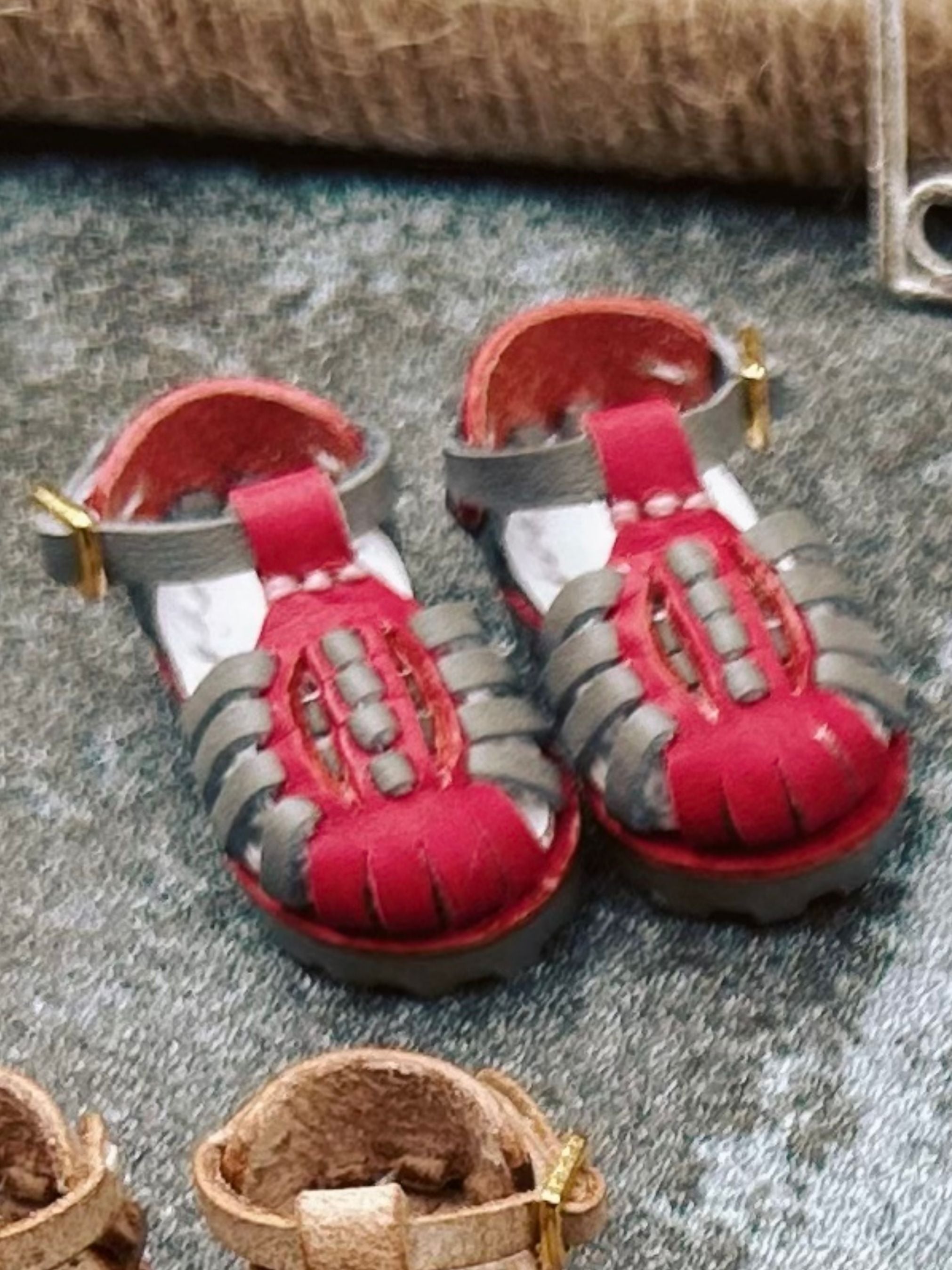 Handmade Shoes for Blythe/Obitsu, Leather Sandals