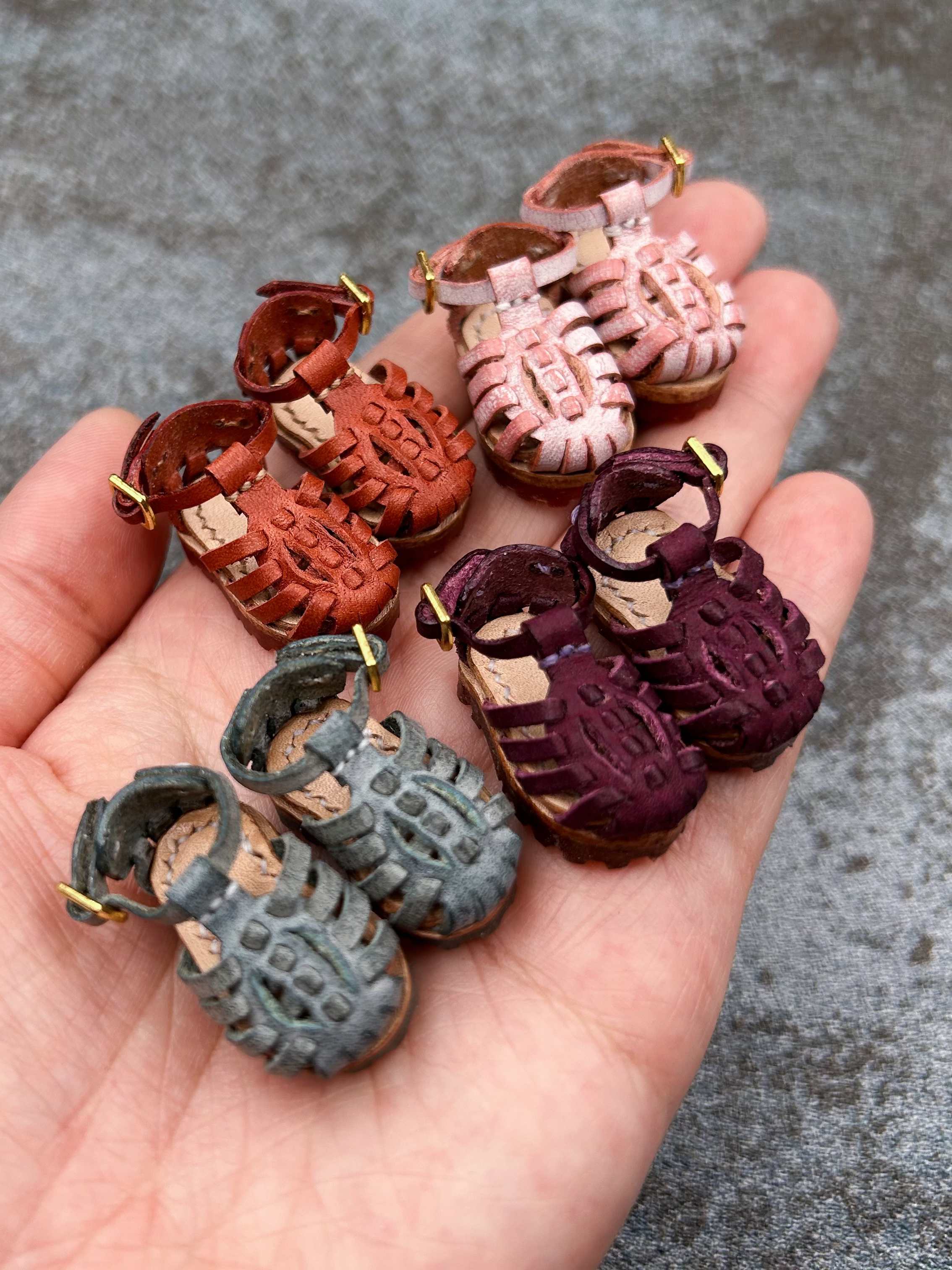 Handmade Shoes for Blythe/Obitsu, Leather Sandals