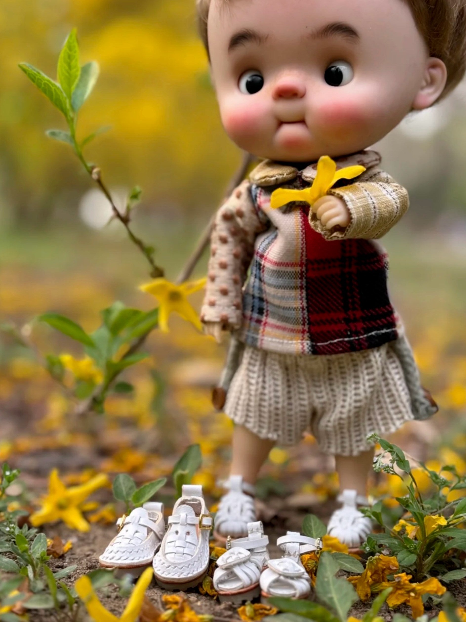 Handmade Shoes for Blythe/Obitsu, Leather Sandals