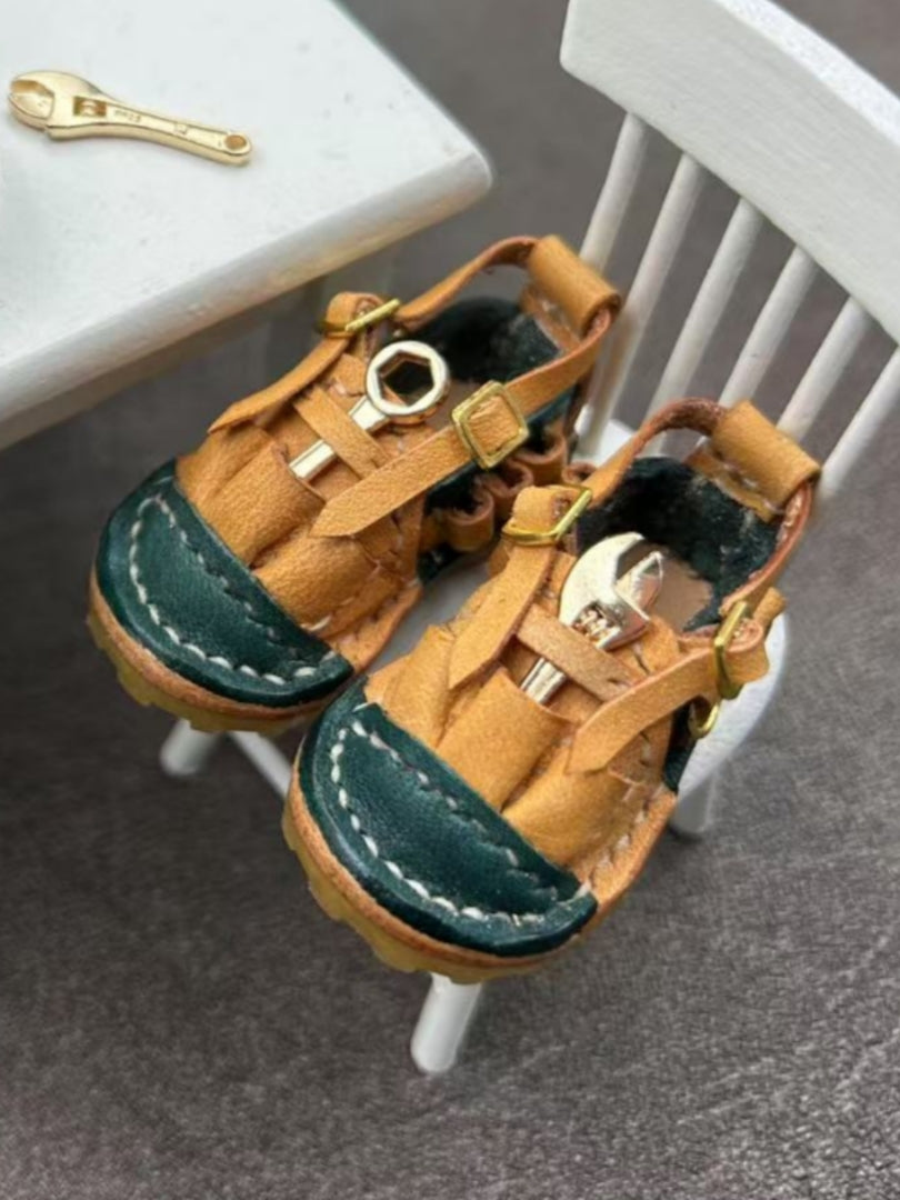 Handmade Shoes for Blythe/Obitsu, Workwear Style  Leather Shoes