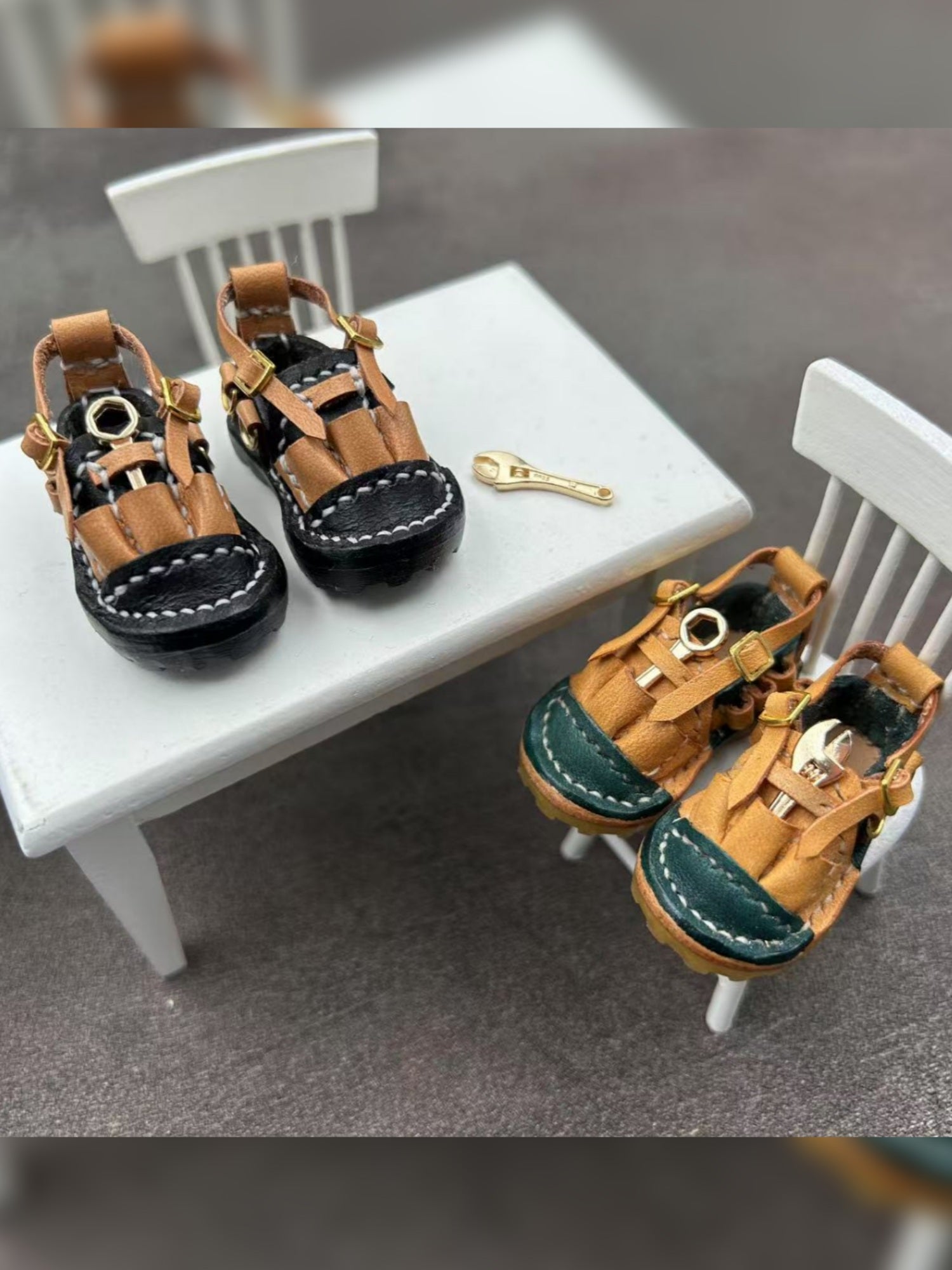 Handmade Shoes for Blythe/Obitsu, Workwear Style  Leather Shoes