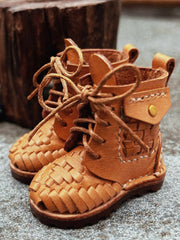 Handmade Shoes for Blythe/Obitsu, Woven Combat Boots