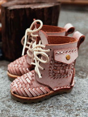 Handmade Shoes for Blythe/Obitsu, Woven Combat Boots