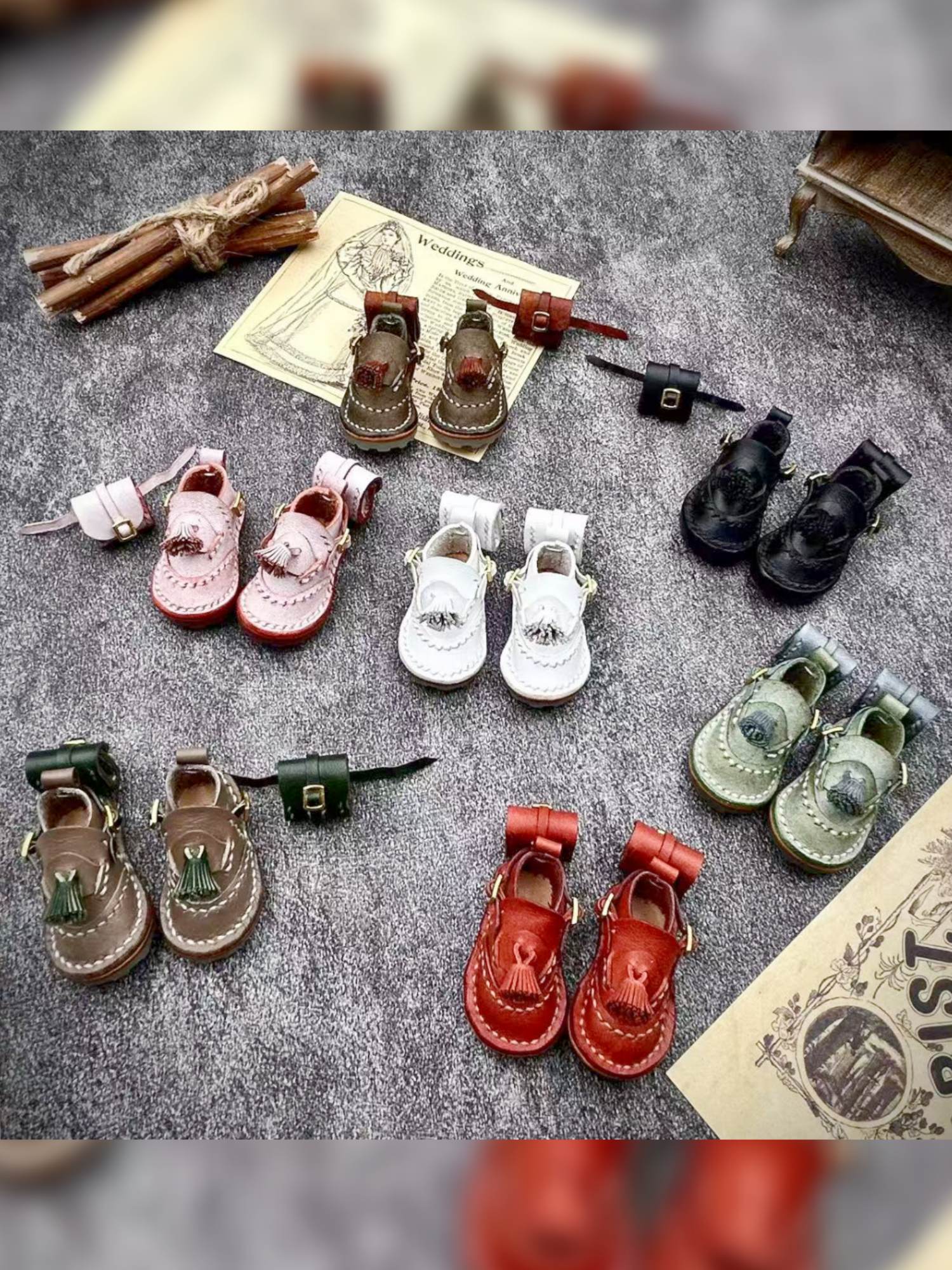 Handmade Shoes for Blythe/Obitsu, Styled Shoes with A Backpack