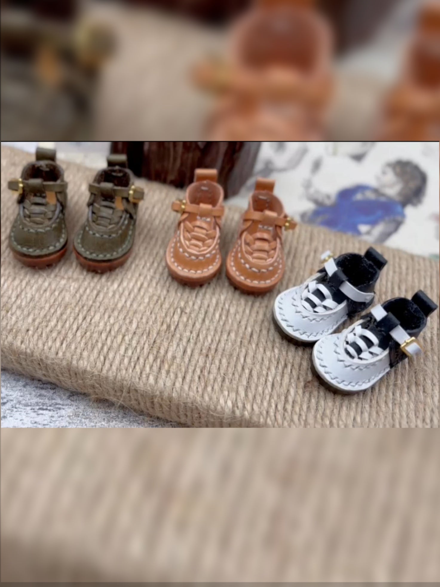 Handmade Shoes for Blythe/Obitsu, Woven Sandals