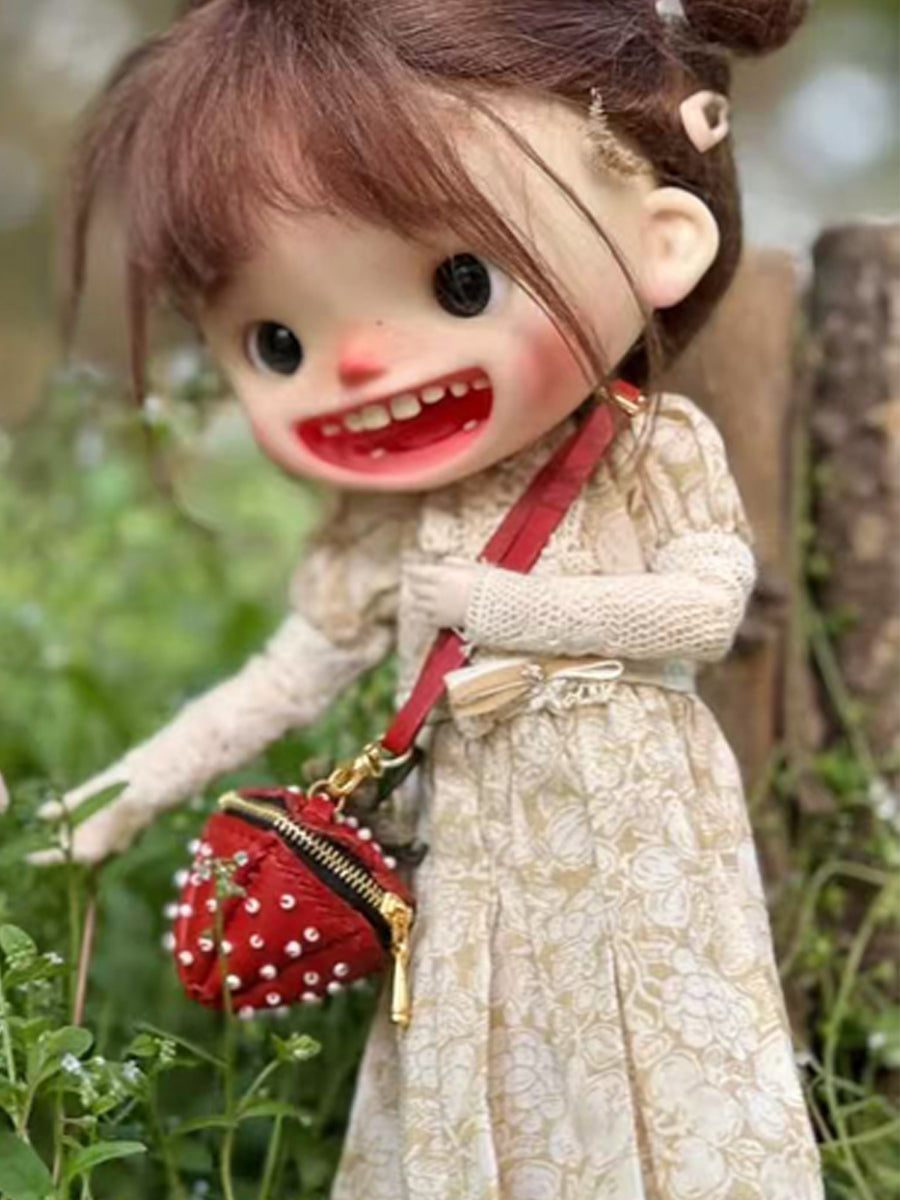 Handmade Bag for Blythe/Azone, Strawberry Crossbody Bag