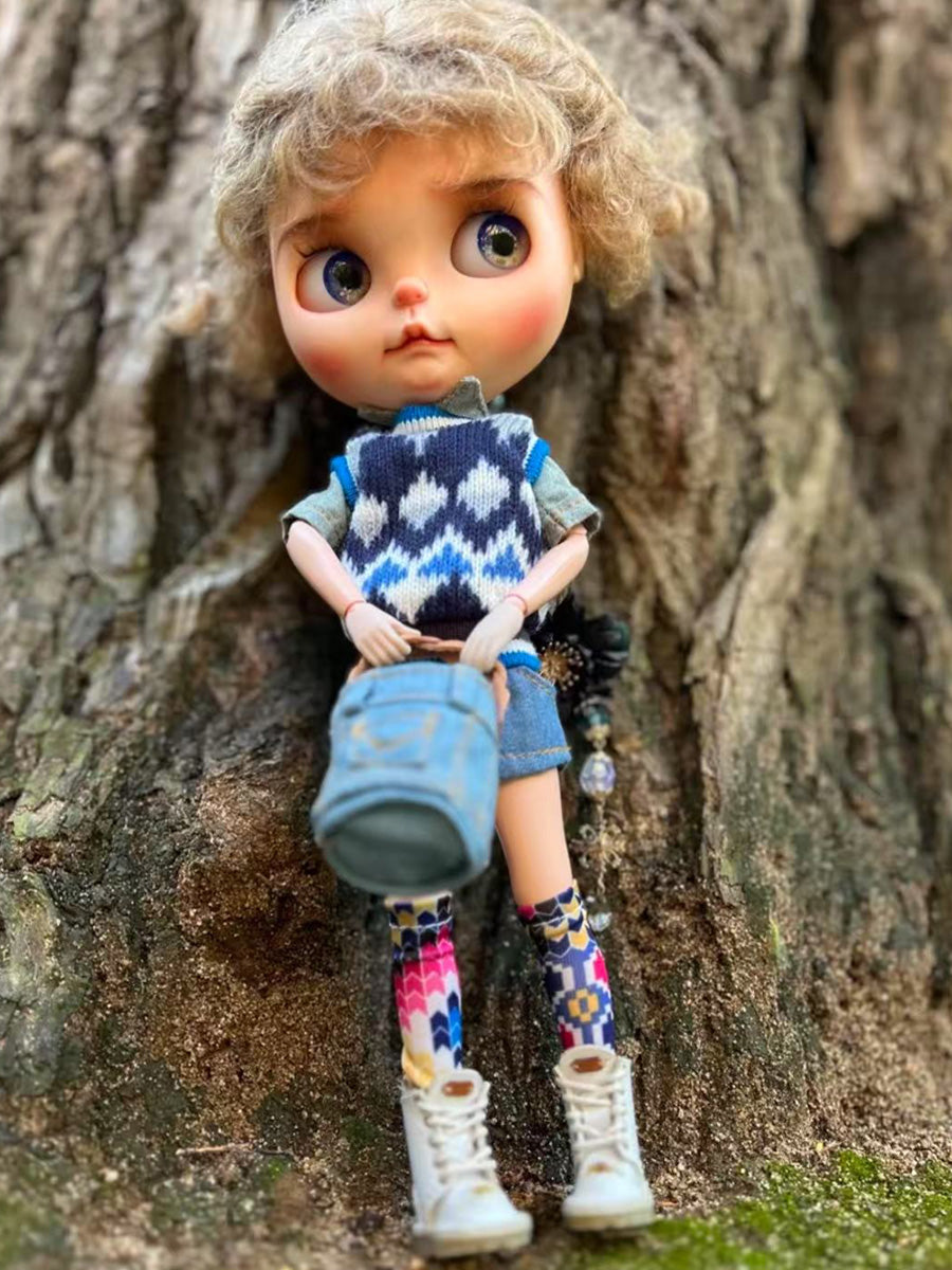 Handmade Shoes for Blythe/Obitsu, Styled Martin Boots with Eye