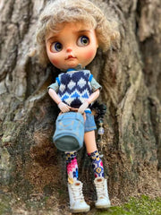 Handmade Shoes for Blythe/Obitsu, Styled Martin Boots with Eye