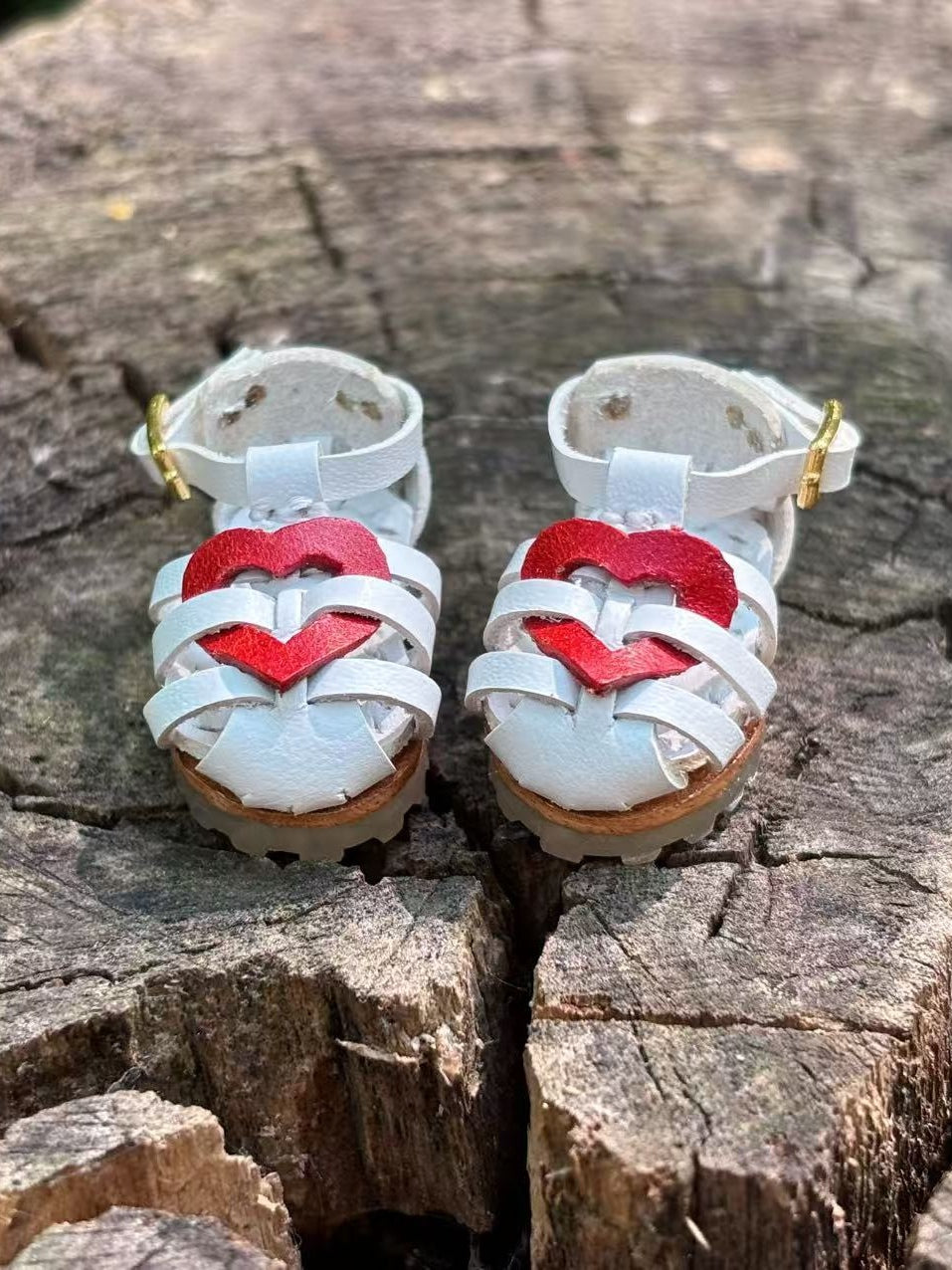 Handmade Shoes for Blythe/Obitsu, Heart Leather Shoes