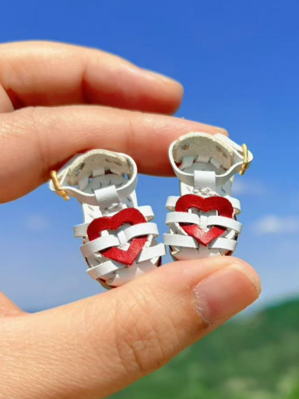 Handmade Shoes for Blythe/Obitsu, Heart Leather Shoes