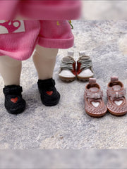 Handmade Shoes for Blythe/Obitsu, Heart Leather Shoes