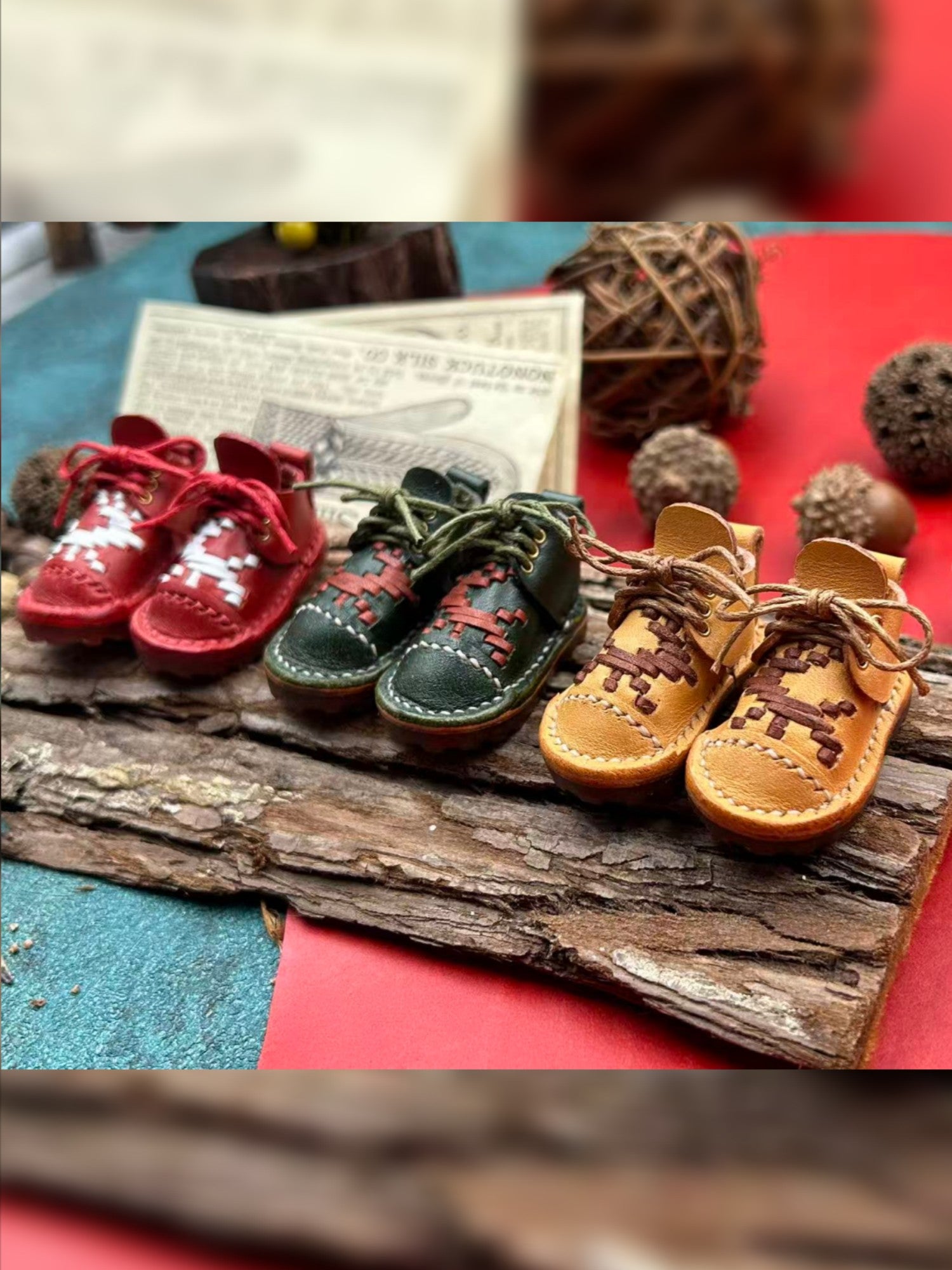 Handmade Shoes for Jacoosun/ BJD, Christmas Reindeer Leather Shoes