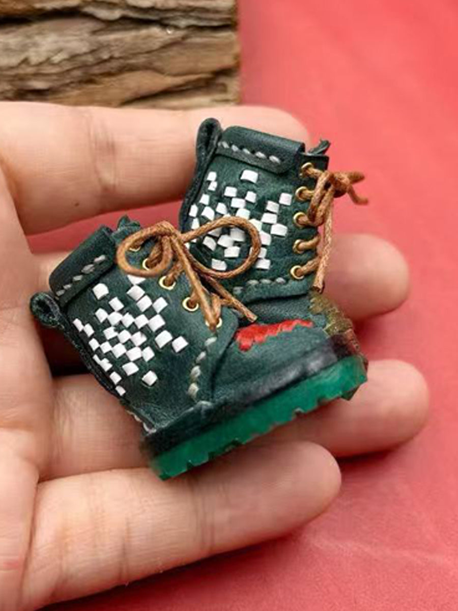 Handmade Shoes for Blythe/Obitsu, Christmas Leather Boots