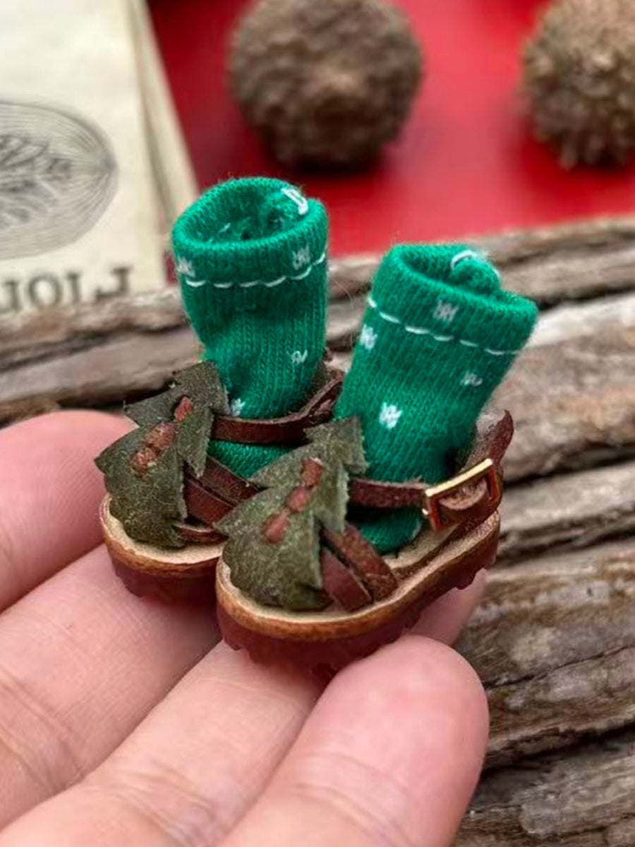 Handmade Shoes for GSC/Obitsu , Christmas Leather Shoes