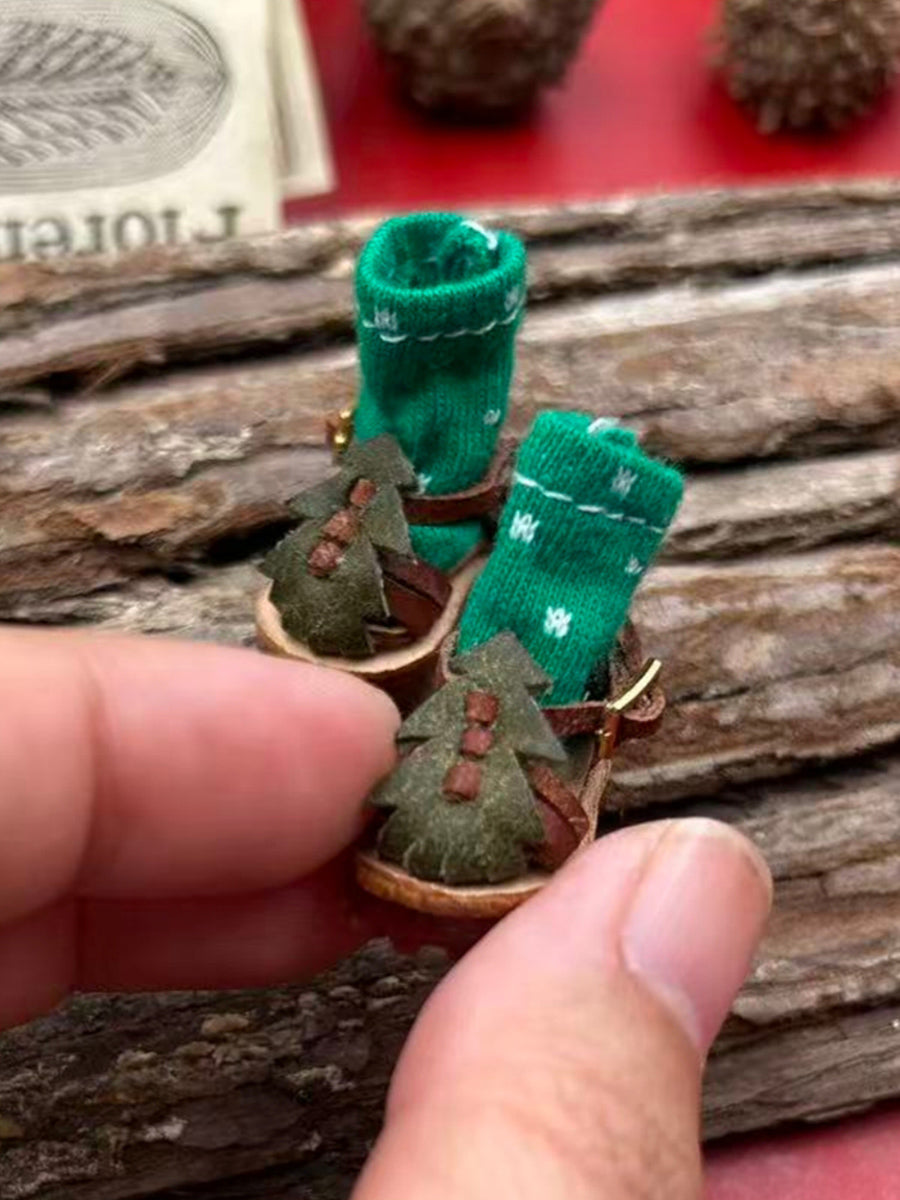 Handmade Shoes for GSC/Obitsu , Christmas Leather Shoes