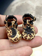 Sun Moon Leather Blythe Leopard Print Flats | ToastDoll