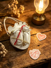 Leather Heart Blythe White Bag | ToastDoll