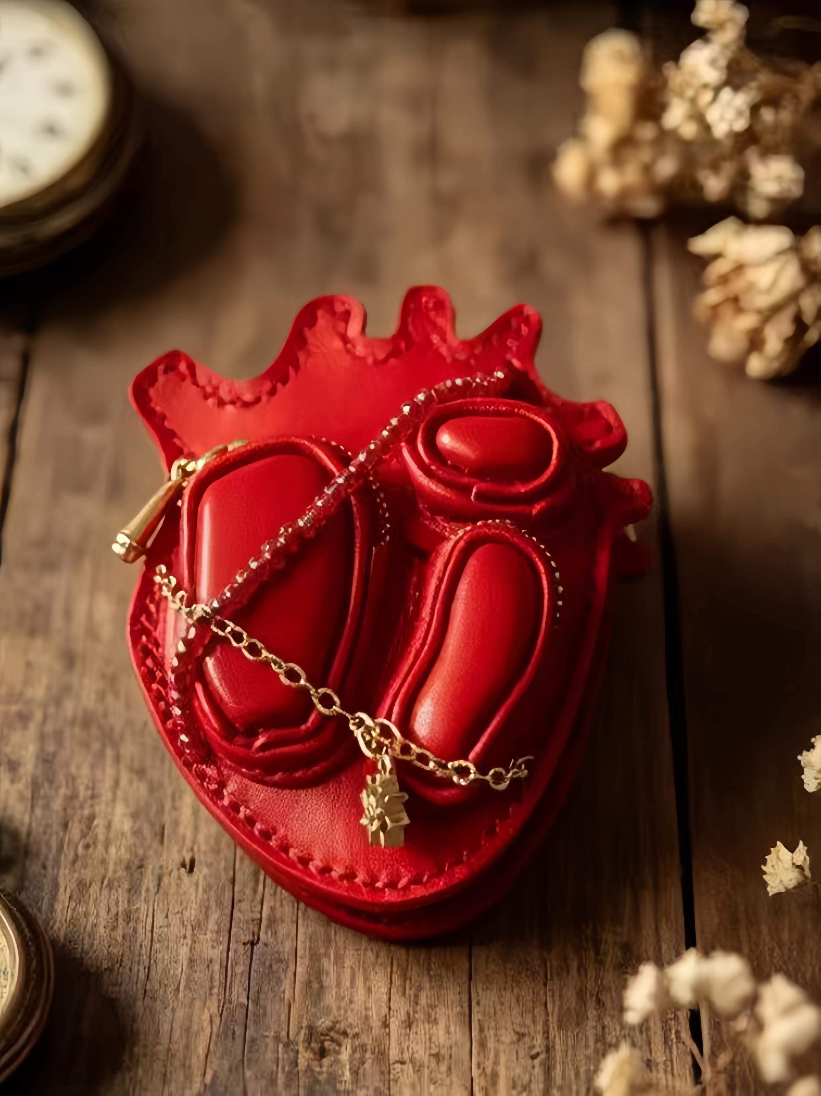 Leather Heart Blythe Red Bag | ToastDoll