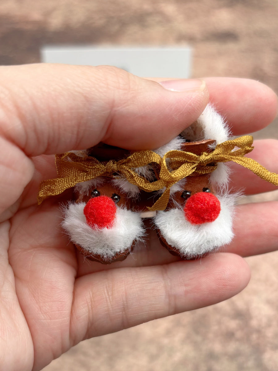 Handmade Shoes for Blythe/Obitsu, Christmas Snow Leather Shoes