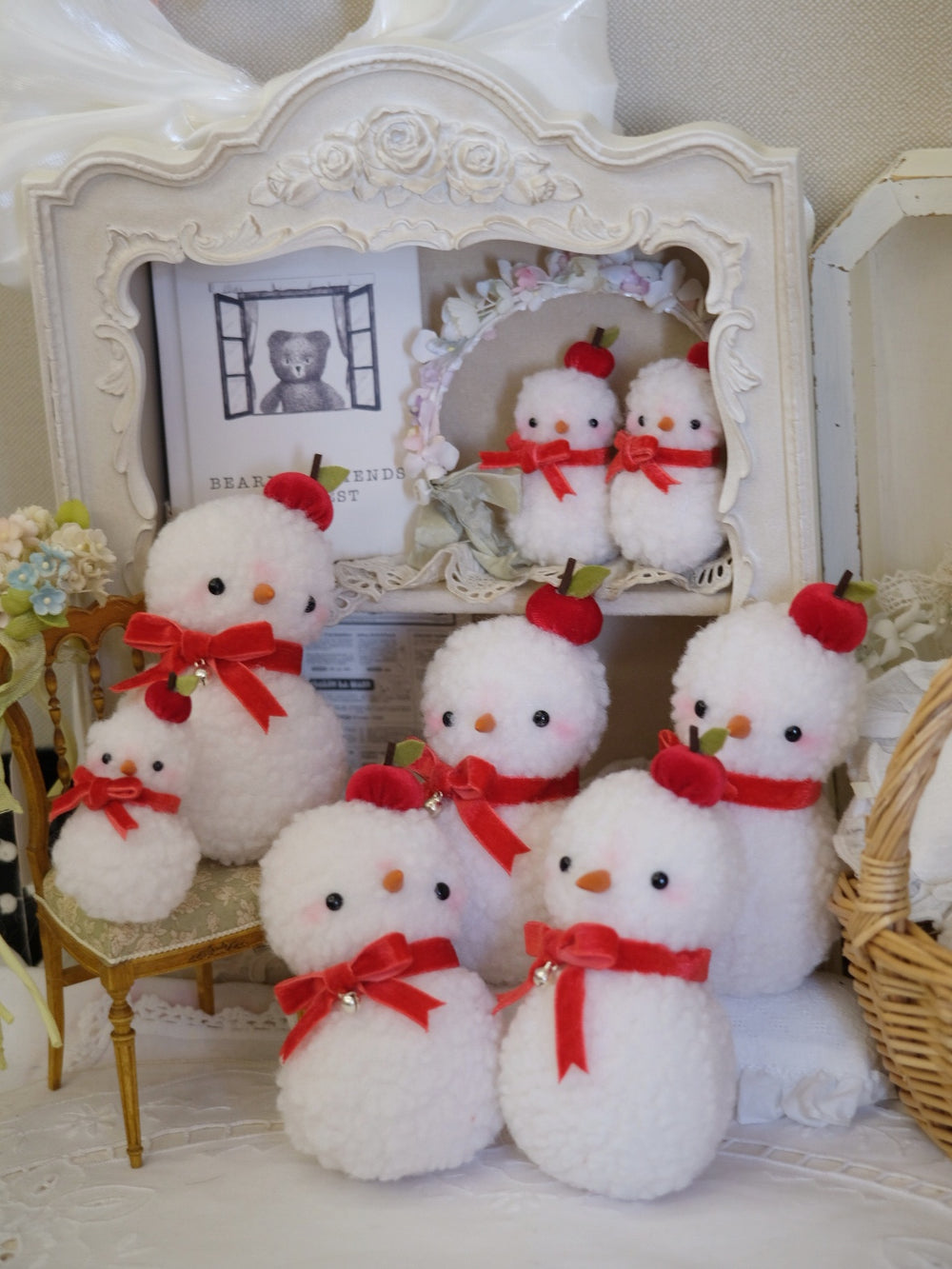 Fairytale Forest Mini Plushie Apple Snowman | ToastDoll