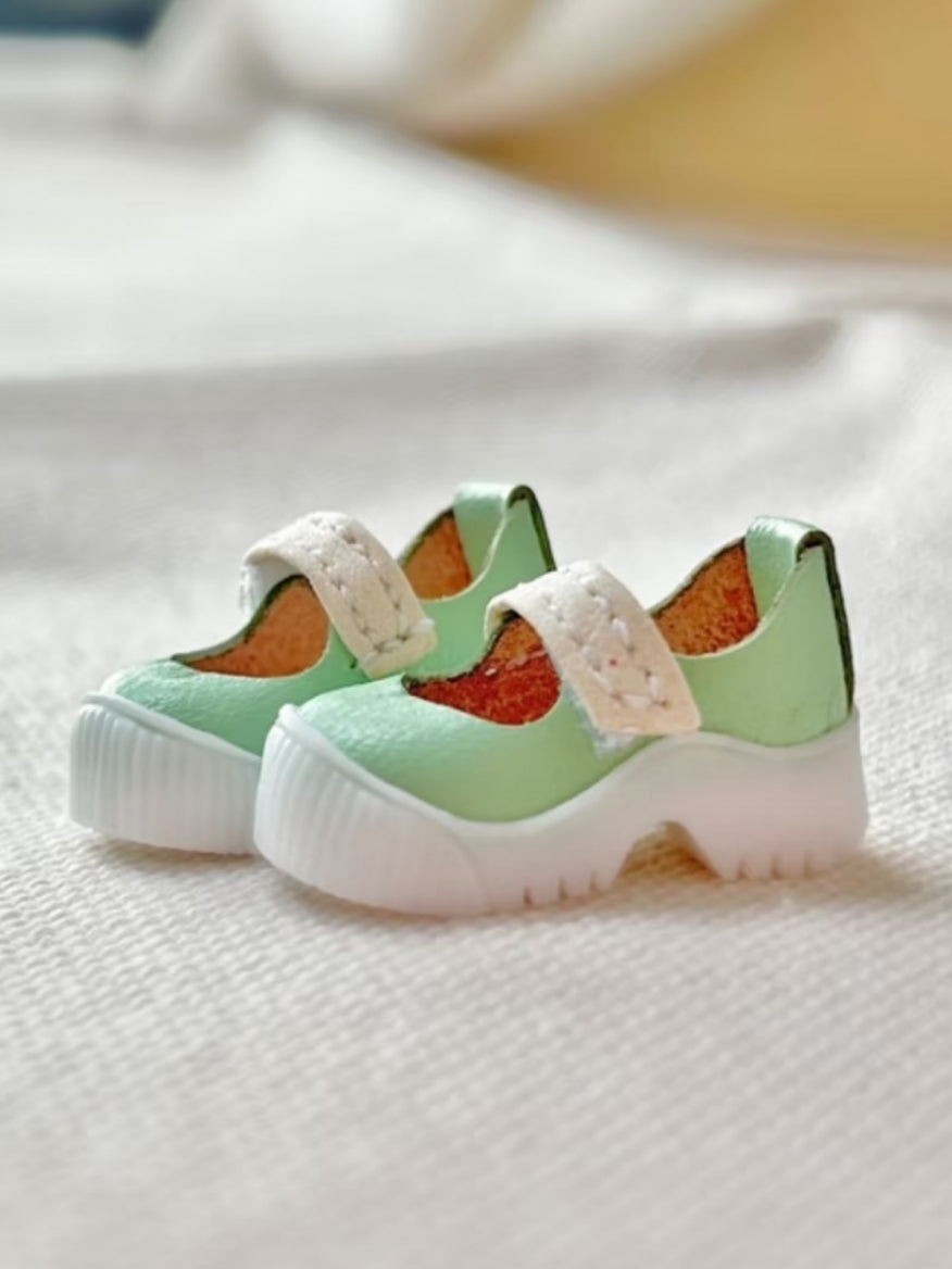 Vibrant Artisan Blythe Ob11 Mint Green Mary Janes | ToastDoll