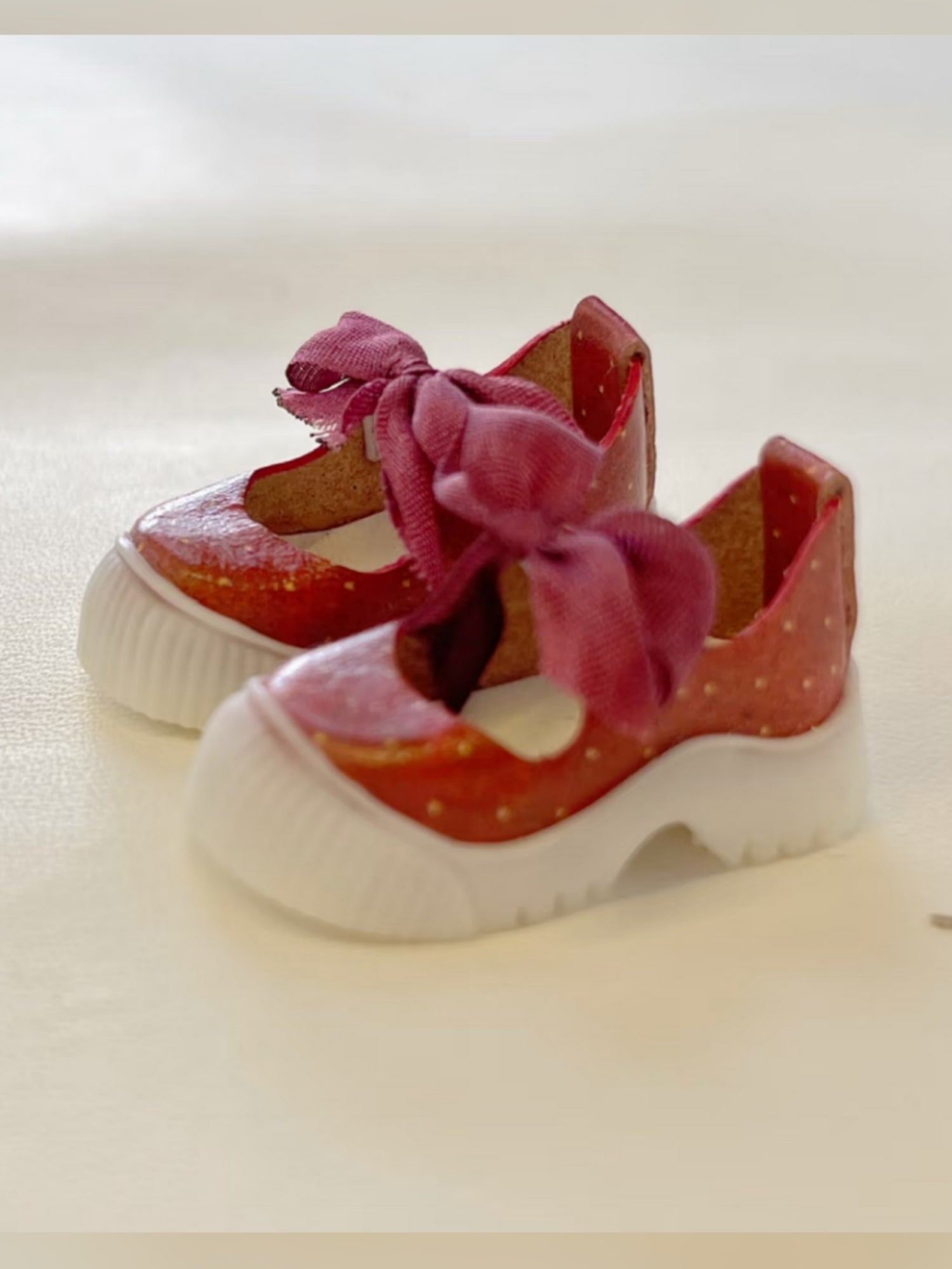 Vibrant Artisan Blythe Ob11 Red Polka Dot Mary Janes | ToastDoll